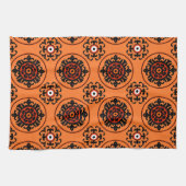 Oranje Suzani-patroon Theedoek (Horizontaal)