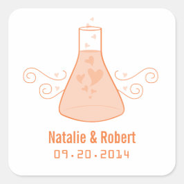 Oranje Sweet Chemistry Wedding Stickers