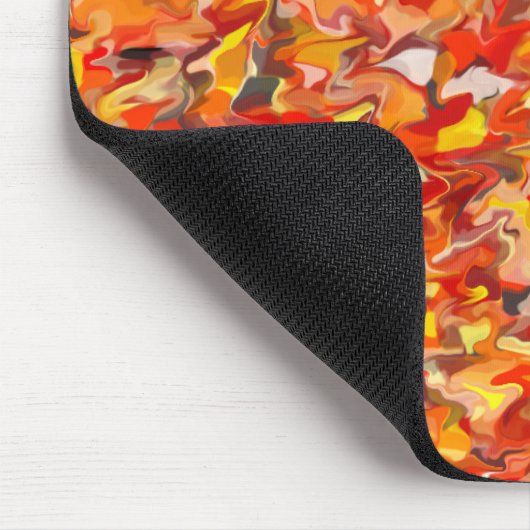 Oranje Swirl Mousepad Muismat (Hoek)