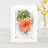 Oranje sympathie voor Hibiscus Kaart (Gele Bloem)