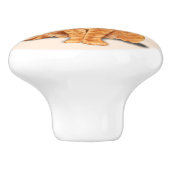 Oranje Tabby Cat Custom Keramische Knop (Zijkant)