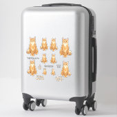 Oranje Tabby Cat Lg Sticker Set (Koffer)