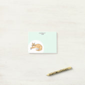 Oranje Tabby Cat Post-it Notities Post-it® Notes (Op bureau)