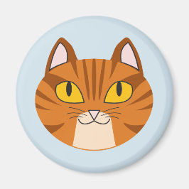 Oranje Tabby Cat Ronde Magneet