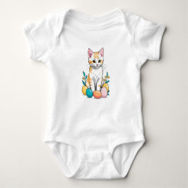 Oranje Tabby Paaskat Romper