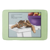 Oranje Tabby Schattigee Treats Badmat (Voorkant)