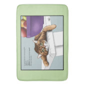 Oranje Tabby Schattigee Treats Badmat (Voorkant Verticaal)