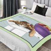 Oranje Tabby Schattigee Treats Fleece Deken