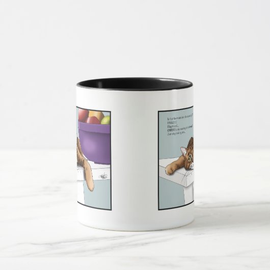 Oranje Tabby Schattigee Treats Mok (Midden)