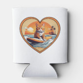 Oranje Tabby Surfkat Blikjeskoeler (Achterkant)