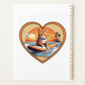 Oranje Tabby Surfkat Planner (Achterkant)