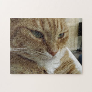 Oranje tablet Cat Jigzaag Puzzle Legpuzzel