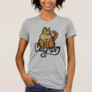 Oranje tablet Cat mam Kitty Cat Artwork T-shirt