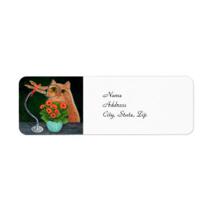 Oranje tablet en dragonfly etiket