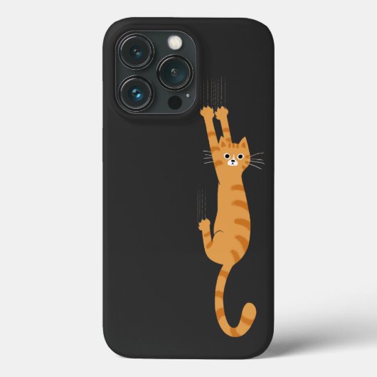 Oranje tablet ingeschakeld | Funny Striped Cat Case-Mate iPhone Case (Achterkant)
