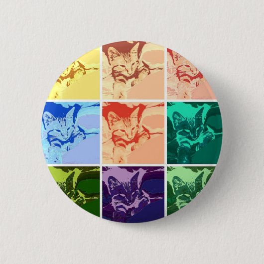 Oranje tablet ronde button 5,7 cm (Voorkant)