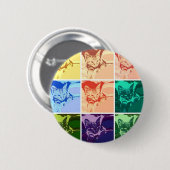 Oranje tablet ronde button 5,7 cm (Voorkant /achterkant)