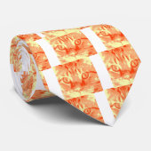 Oranje tablet stropdas (Opgerold)