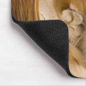 Oranje tafeltje met slaapstand in hamer muismat (Hoek)