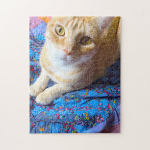 Oranje tafeltje op kanteltje legpuzzel