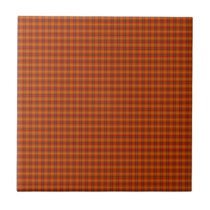 Oranje Tartan Keramische Tegel Tegeltje