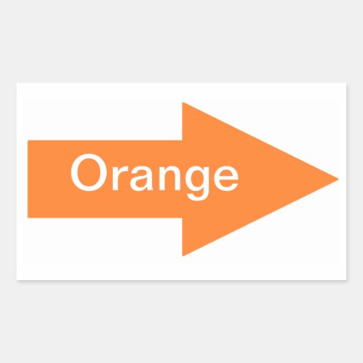 Oranje Teken Sticker (Voorkant)