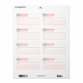 Oranje Tekst Zakelijk Verzendlabel (Full Sheet)