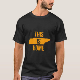 Oranje Tennessee Staatsomtrek Tennessee Zeggende T T-shirt