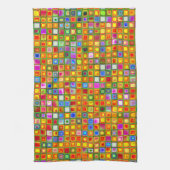 Oranje 'Terracotta' Multicolored Tiles Pattern Theedoek (Verticaal)