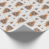 Oranje Texas Afstuderen Armadillo Cadeaupapier (Hoek)