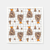 Oranje Texas Afstuderen Armadillo Servet (Voorkant)