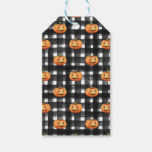 ORANJE THANKSGIVING PUMPKINS ZWARTE WIT-PLAID