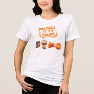 Oranje Thema VOETBAL IS MIJN FAVORIETE SEIZOEN Tri-Blend Shirt