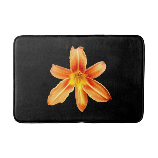 Oranje Tiger Lily Bath Mat (Voorkant)