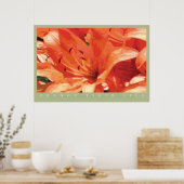 Oranje Tiger Lily Print (Keuken)