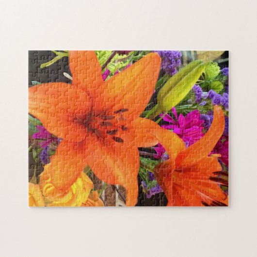 Oranje Tiger Lily Puzzle Legpuzzel (Horizontaal)