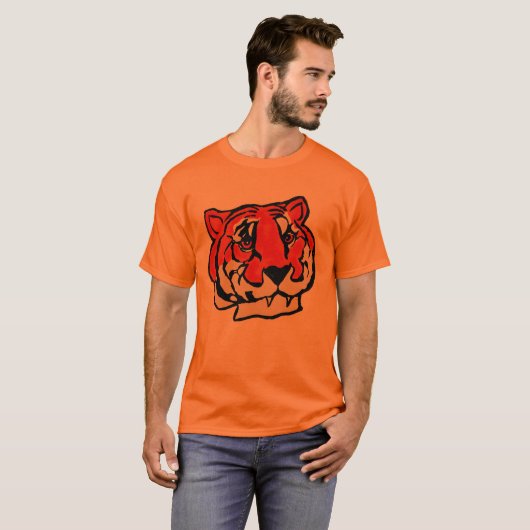 ORANJE TIGER T-SHIRT (Voorkant volledig)
