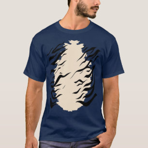 Oranje tijger gestreept t-shirt