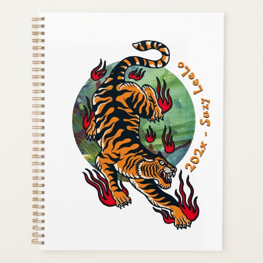 Oranje tijger planner (Voorkant)