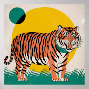 oranje tijger poster