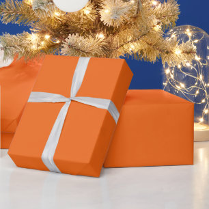 Oranje tijger, vaste kleur cadeaupapier