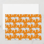 Oranje tijgerafdrukken kaart (Voorkant / Achterkant)