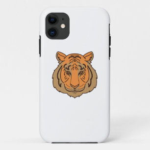 Oranje tijgergezicht iPhone 11 hoesje