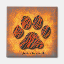 Oranje Toon Paw Design door Glenda S. Harlan