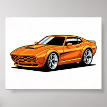 Oranje Toon Voertuig