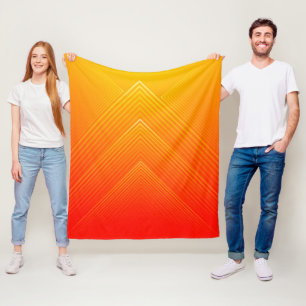 Oranje tot geel meetkundig omgrenzingsprofiel fleece deken