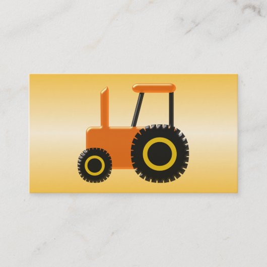 Oranje tractorboer visitekaartje (Voorkant)