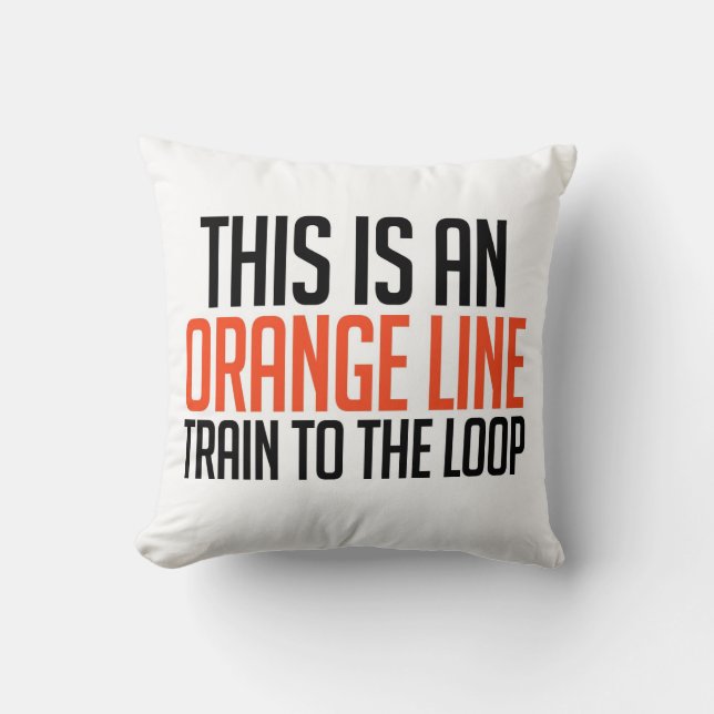 Oranje trein naar de Lijn Kussen (Voorkant)