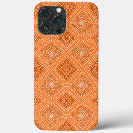 oranje Tribal Diamonds Afrikaans patroon iPhone 13 Pro Max Hoesje