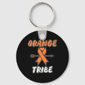 Oranje Tribe Leukemie Awareness Ribbon Support GRA Sleutelhanger (Voorkant)